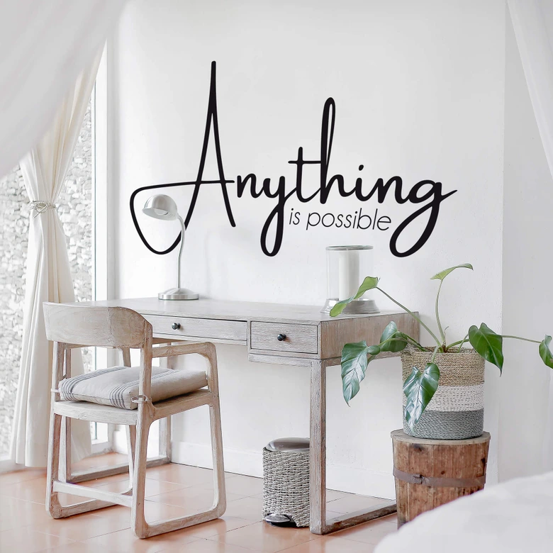 Wallsticker -  Anything is possible 