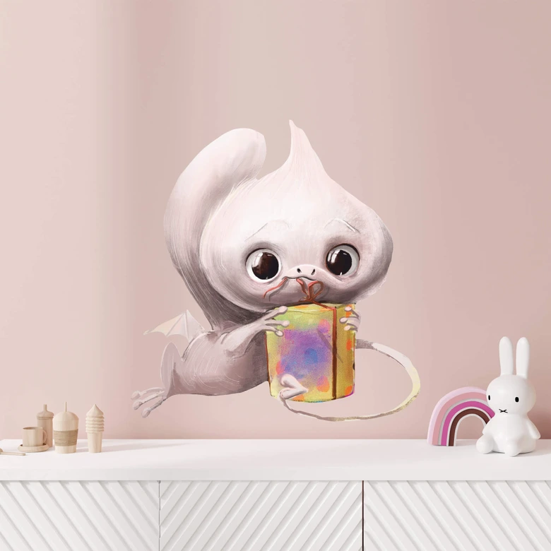 Sticker mural Les petits dragons - Plume chuchotante  