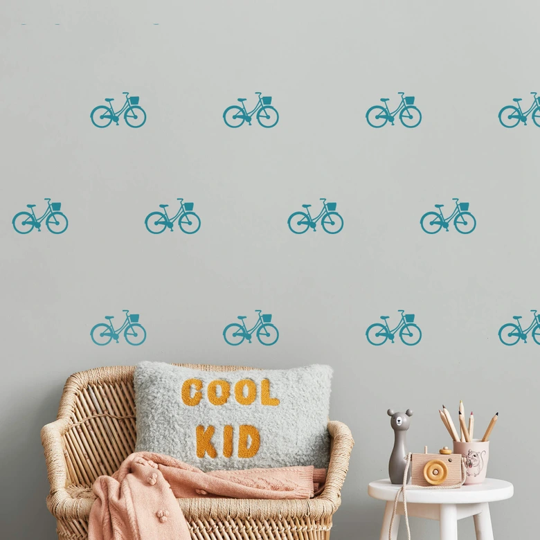 Wandtattoo Fahrrad - Set 10-teilig 