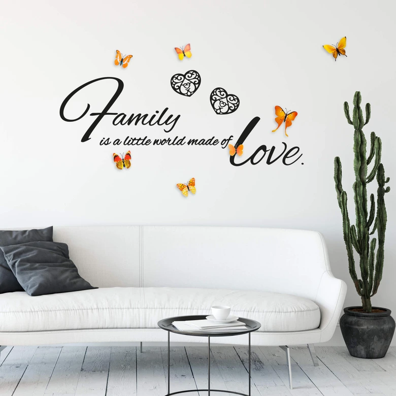 Wallsticker -  Family is a world… 
