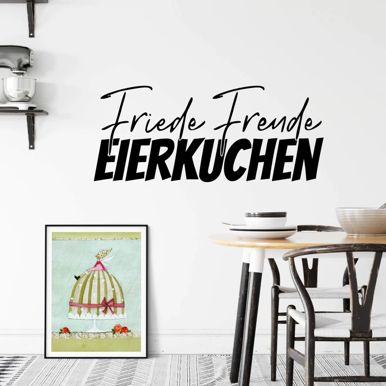 Wandtattoo Friede Freude Eierkuchen 