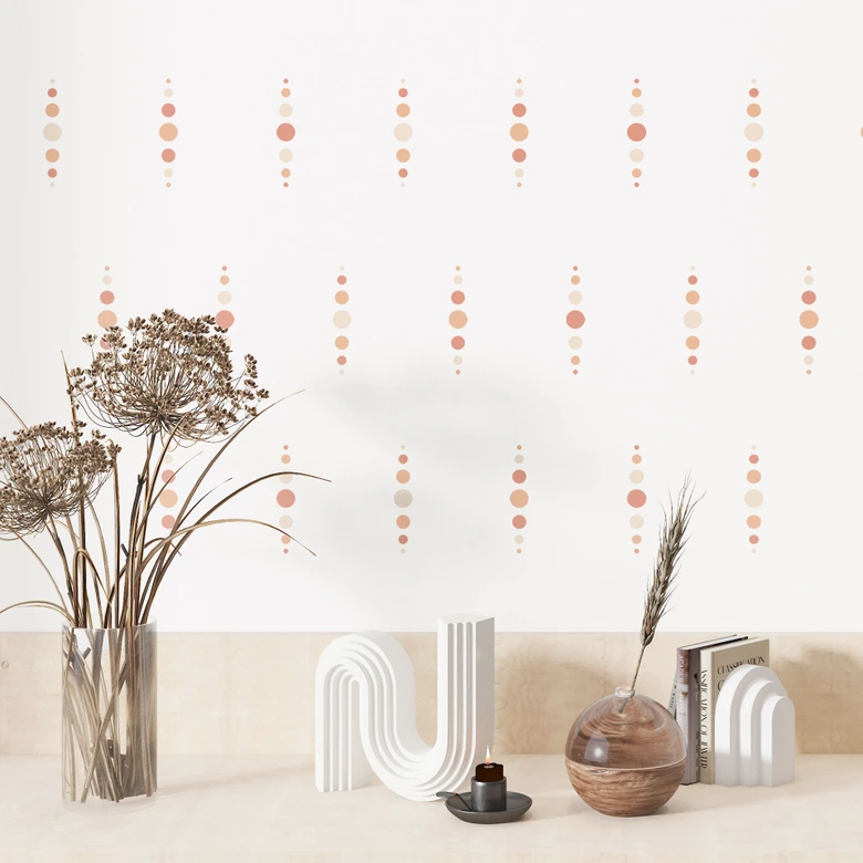 Wandtattoo Formen - Geometrische Kreise in Apricot 