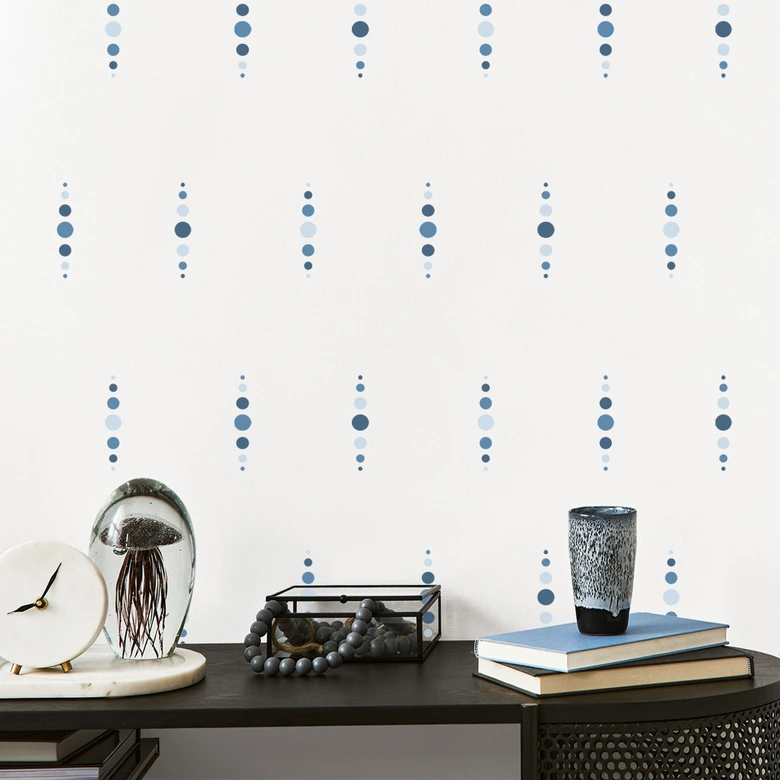 Wall sticker shapes - Geometric circles in blue 