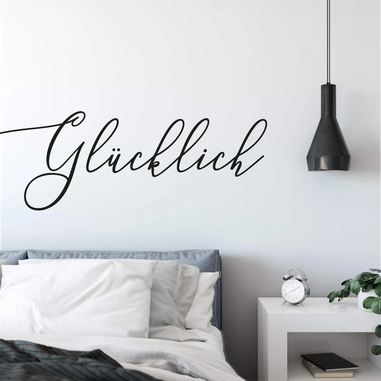 Wandtattoo Glücklich 