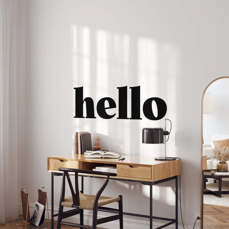 Sticker mural Hello 