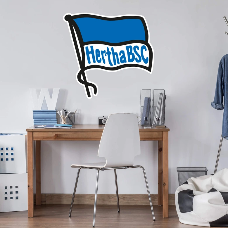 Wandtattoo Hertha BSC - Logo Fahne 