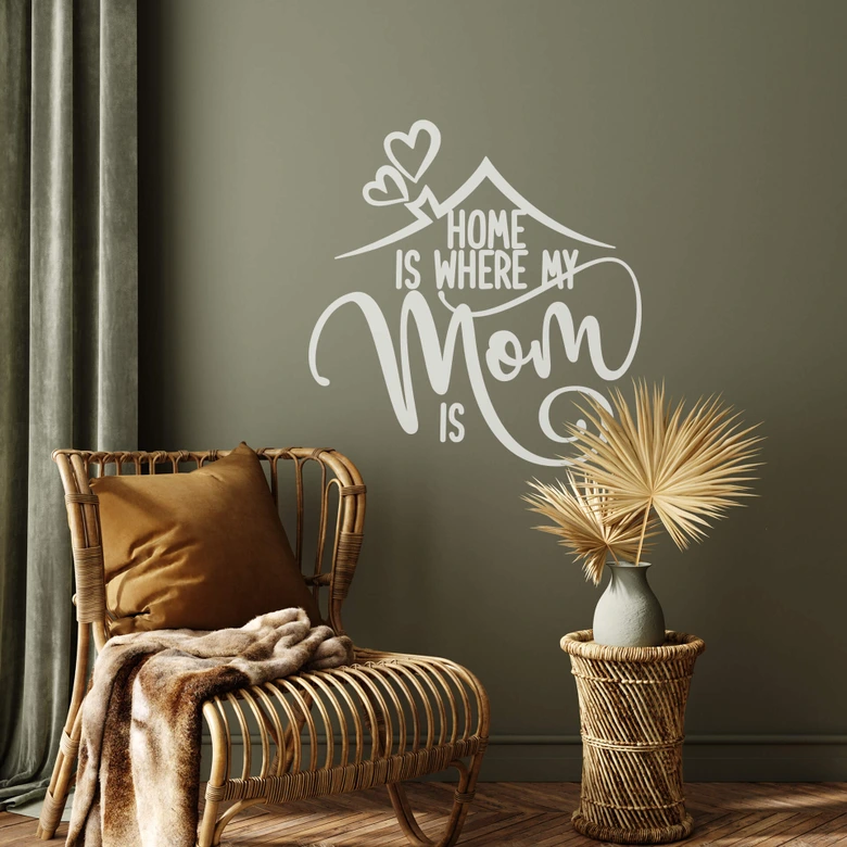 Wandtattoo Home is where my Mom is 