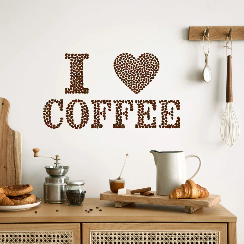 Wandtattoo - I Love Coffee 