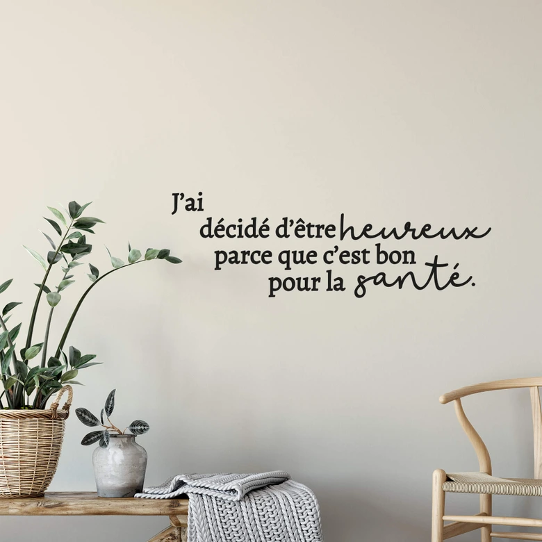 Wandtattoo J’ai décidé d’être heureux 