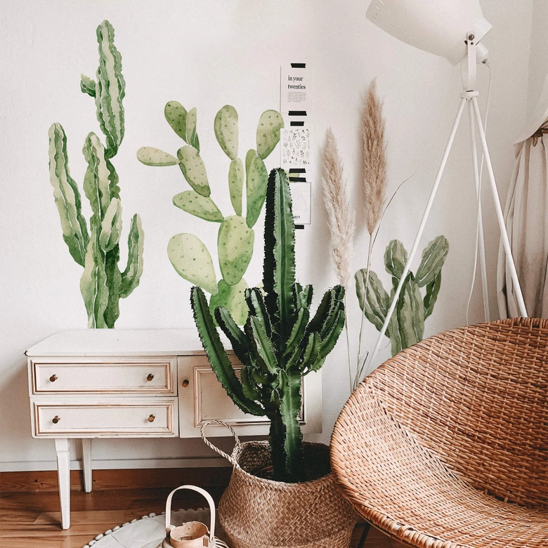 Wandtattoo Kakteen Set XXL (10-teilig) 