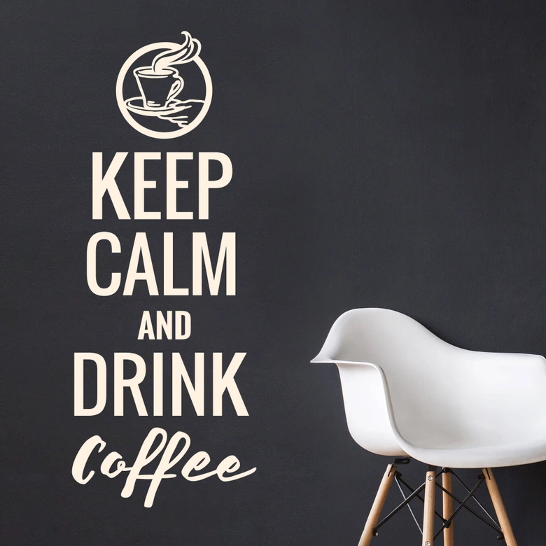 Wandtattoo -  Keep calm and Drink Coffee 