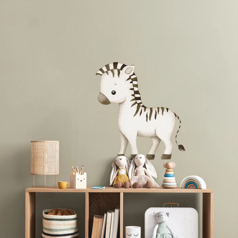 Kleine zebra Muursticker 