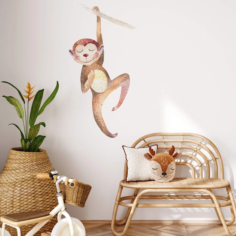 Muursticker Kvilis - Hangend Aapje 