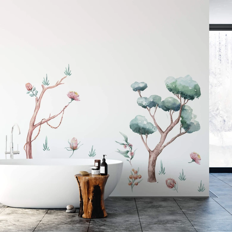 Sticker mural Kvilis - Plantes d'Australie (15 pièces) 