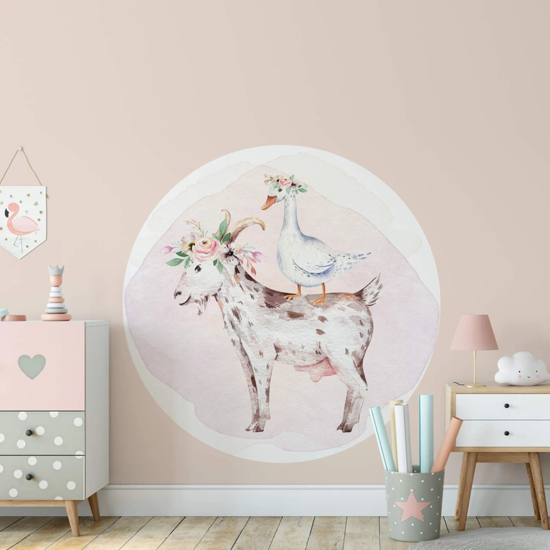 Zelfklevende Wandcirkel Kvilis - Samen op Stap 