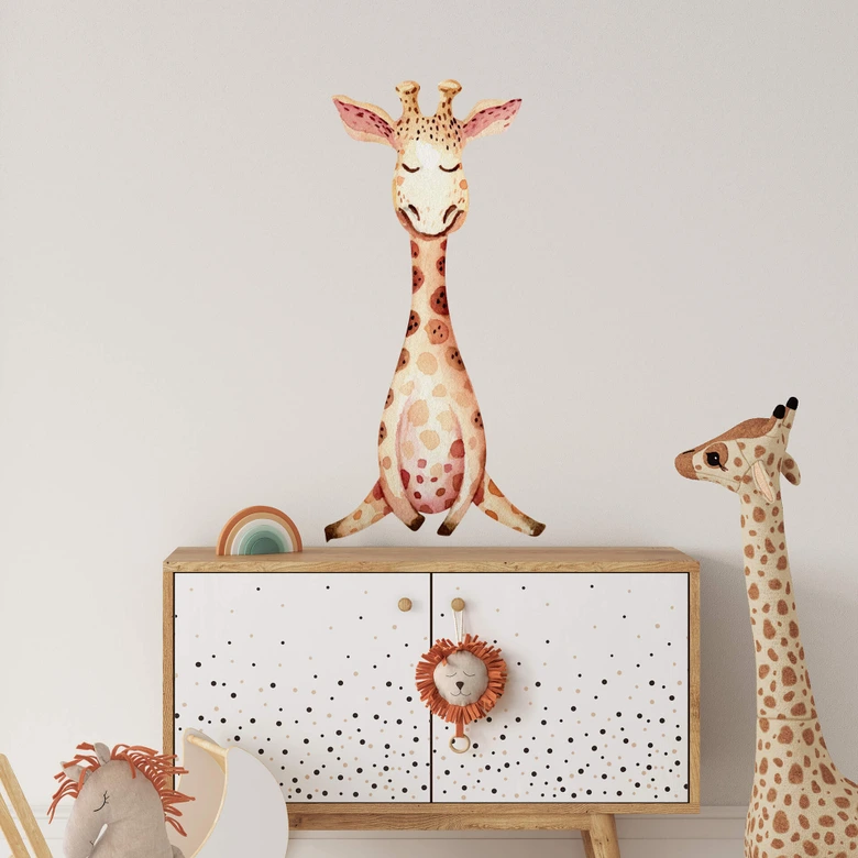 Muursticker Kvilis - Schattige Giraffe 
