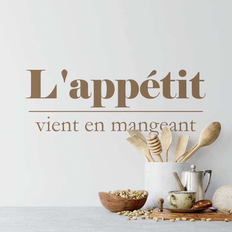 Wandtattoo L'appétit vient en mangeant 