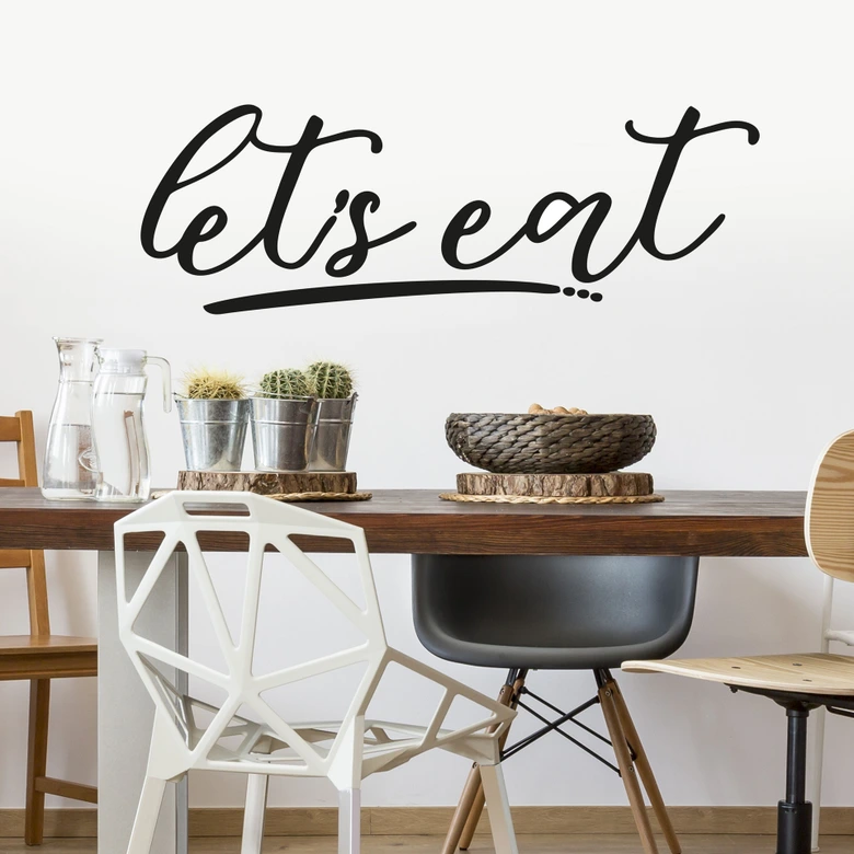 Wandtattoo - let's eat 