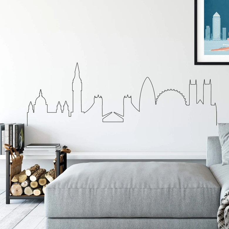 Wandtattoo London Skyline Outline 