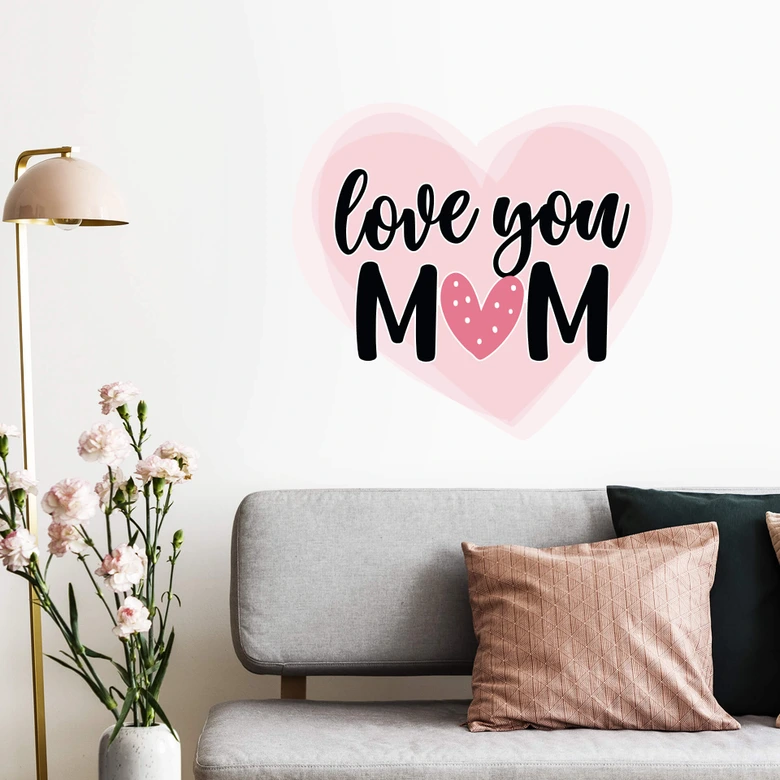 Sticker mural Love you Mom 
