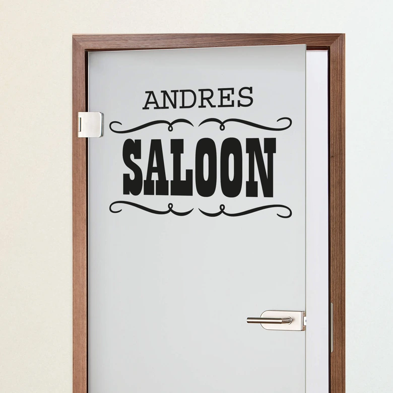 Sticker mural - Prénom - Saloon 