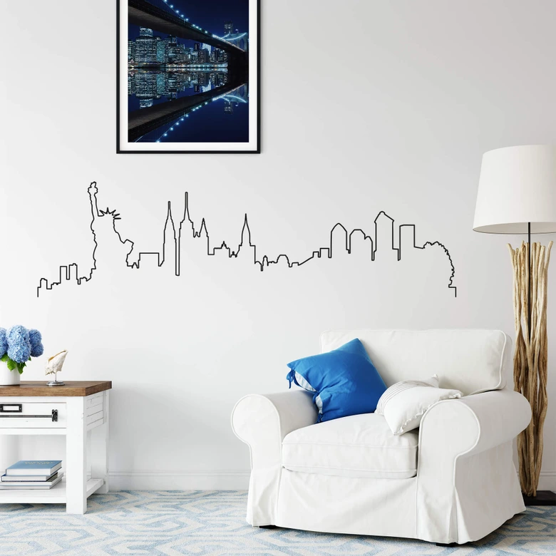 Wandtattoo New York Skyline Outline 