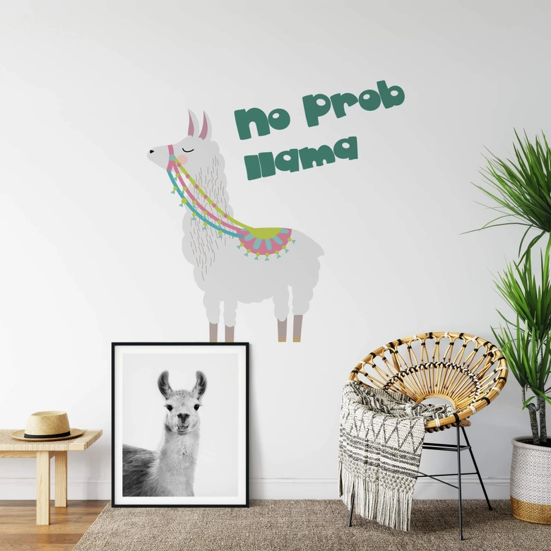 Wandtattoo - No Prob llama  