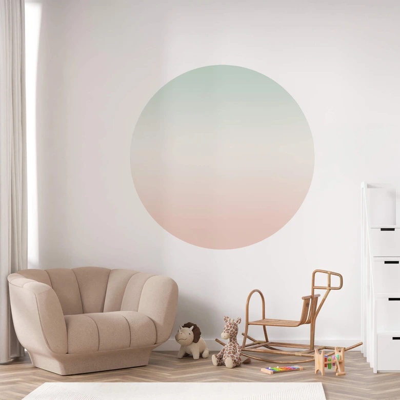 Wandtattoo - Ombre Zuckerwatte - Rund 