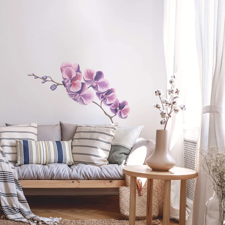 Wandtattoo Orchideenzweig Watercolor 