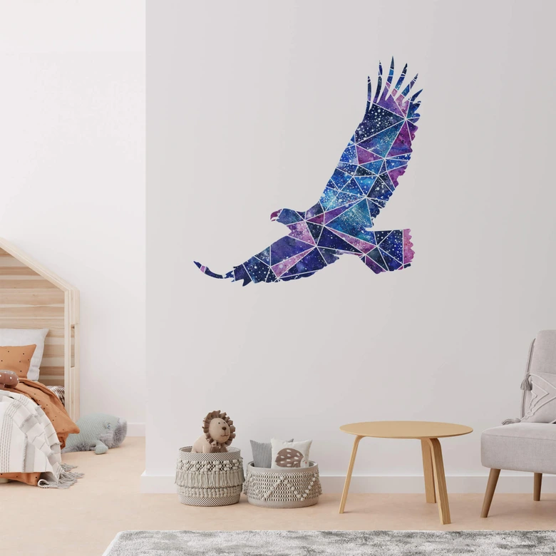 Muursticker Polygoon Galaxy Adelaar 