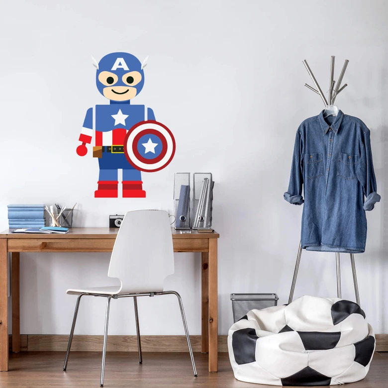 Muursticker Gomes - Captain America 