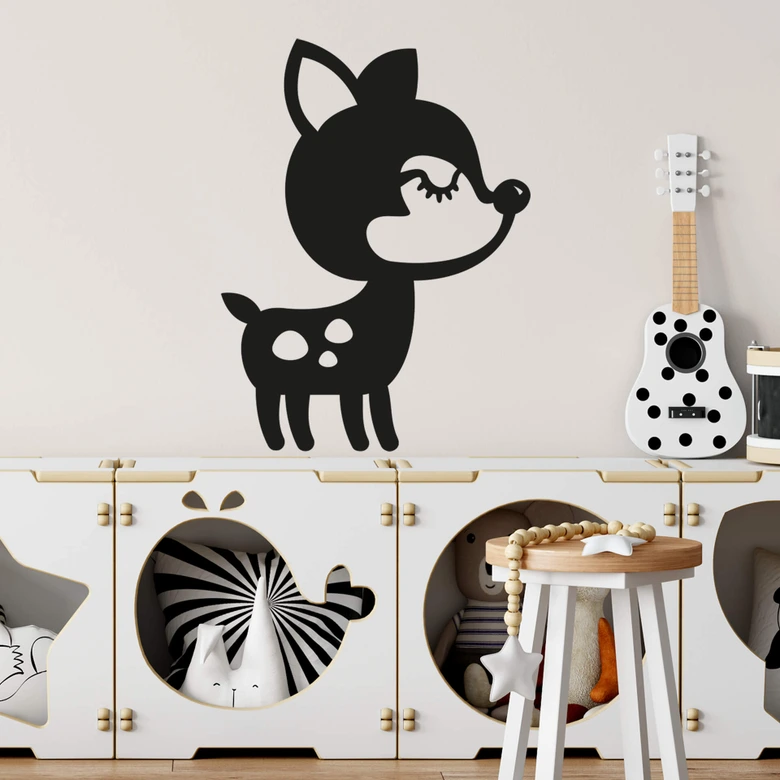 Wandtattoo Rehkitz 