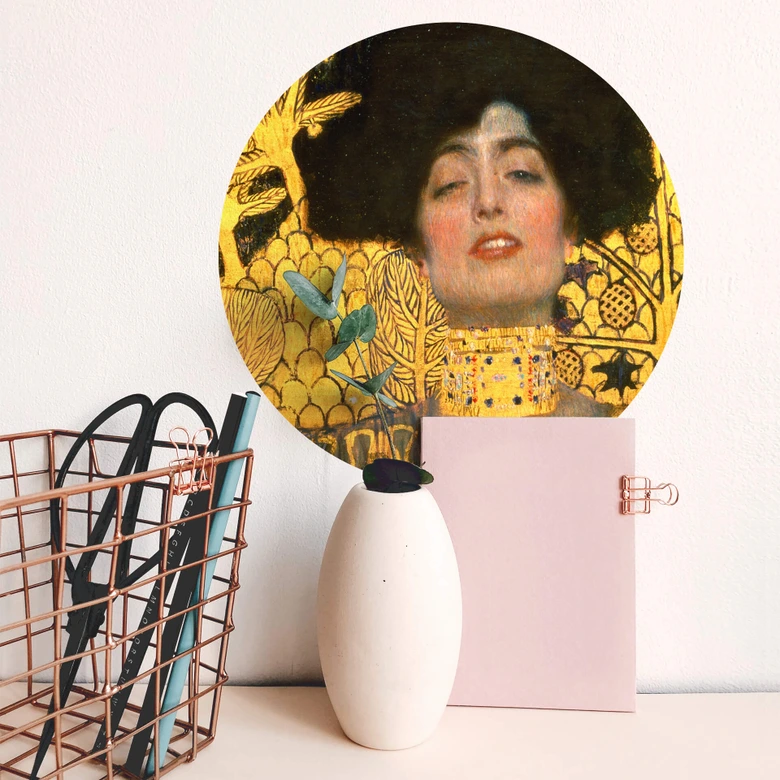 Wandtattoo Klimt - Judith mit dem Haupt des Holofernes - Rund 