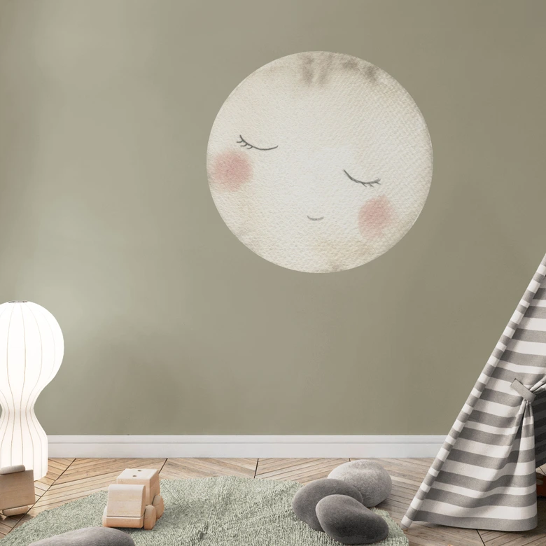 Sticker mural Lune endormie 