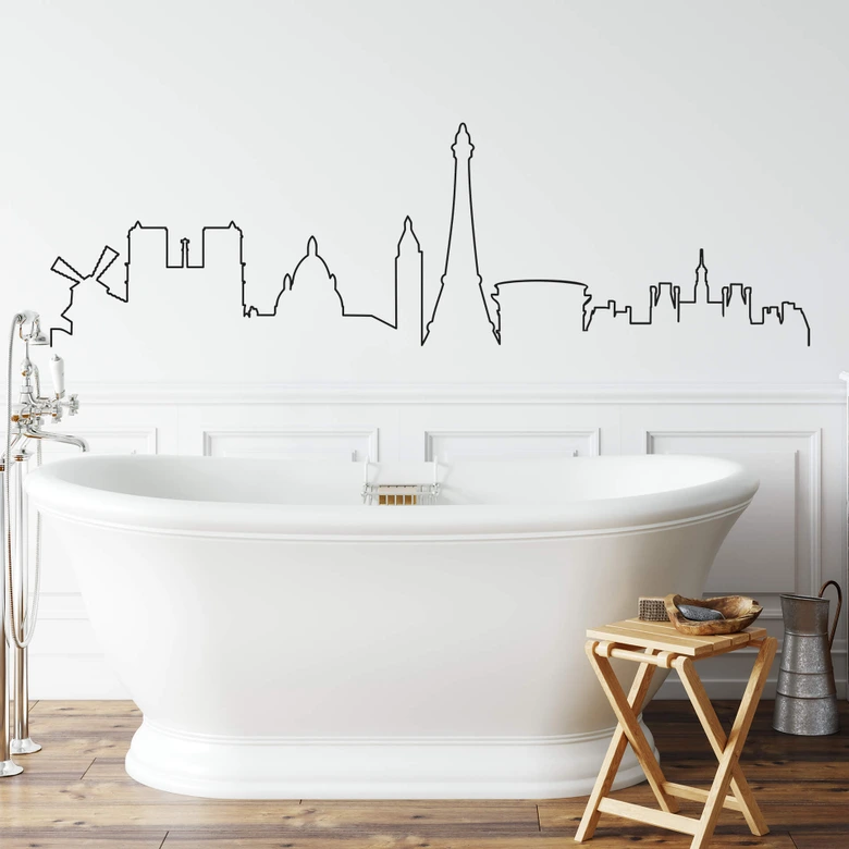 Wandtattoo Paris Skyline Outline 