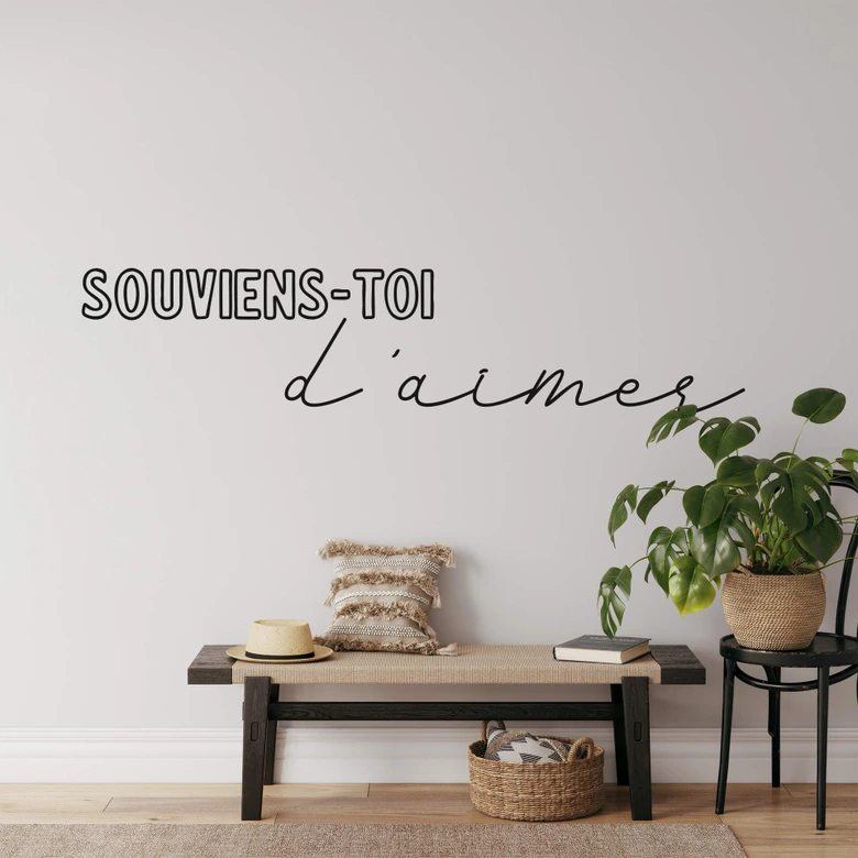 Wandtattoo Souviens-toi d'aimer 