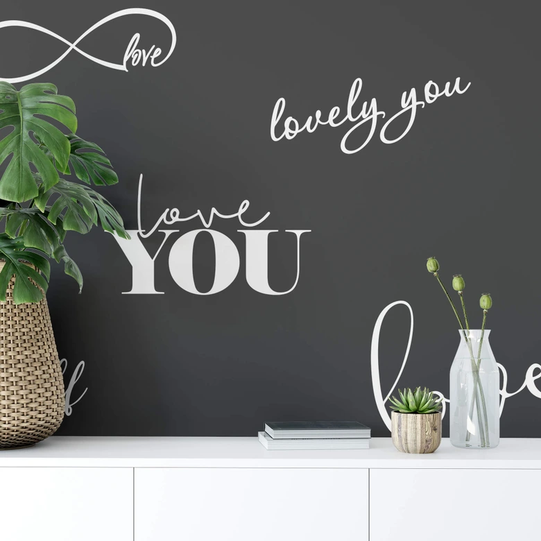 Wandtattoo Spruchbogen Liebe 