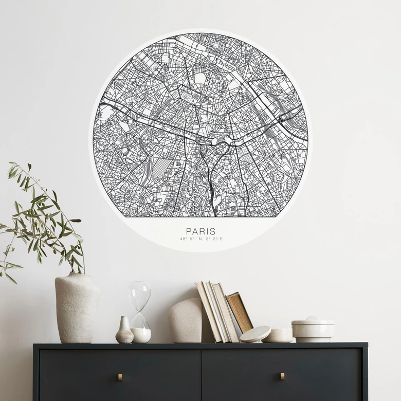 Wall sticker round - Paris 