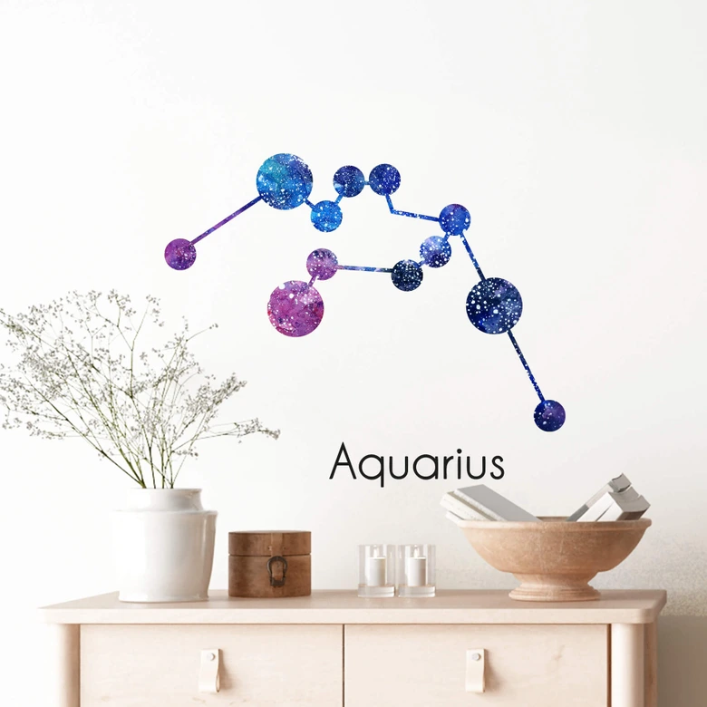 Wandtattoo Sternbild Aquarius Wassermann 