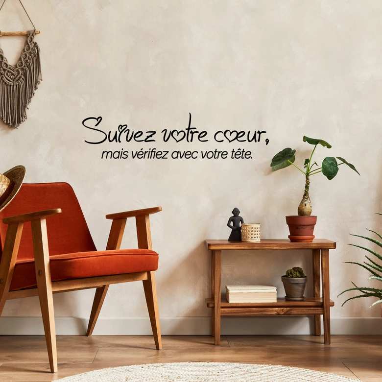 Wandtattoo Suivez votre coeur 