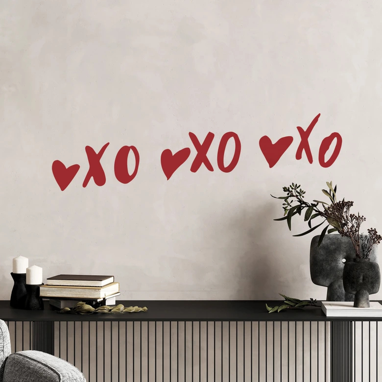 Wandtattoo Küsse und Umarmungen Symbole 