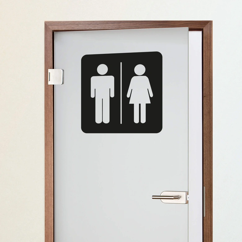 Restroom Couple 2 Wall sticker 