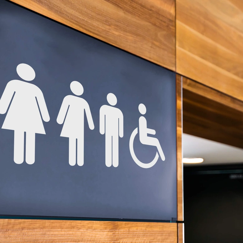Sticker mural Symboles de toilettes 