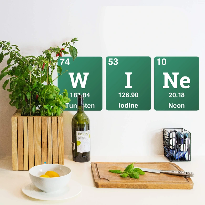 Wandtattoo Wine - Elemente des Periodensystems 