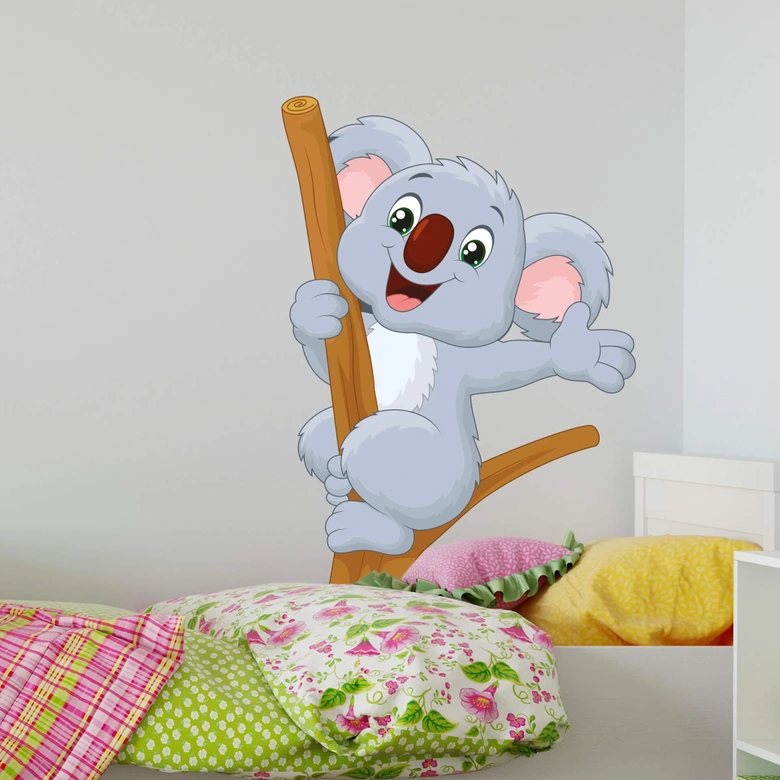 Wandtattoo - Winkender Koala im Baum 