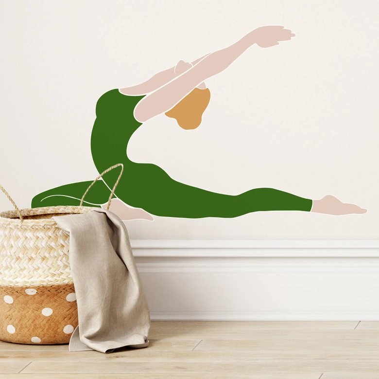 Wandtattoo - Yoga Taube 