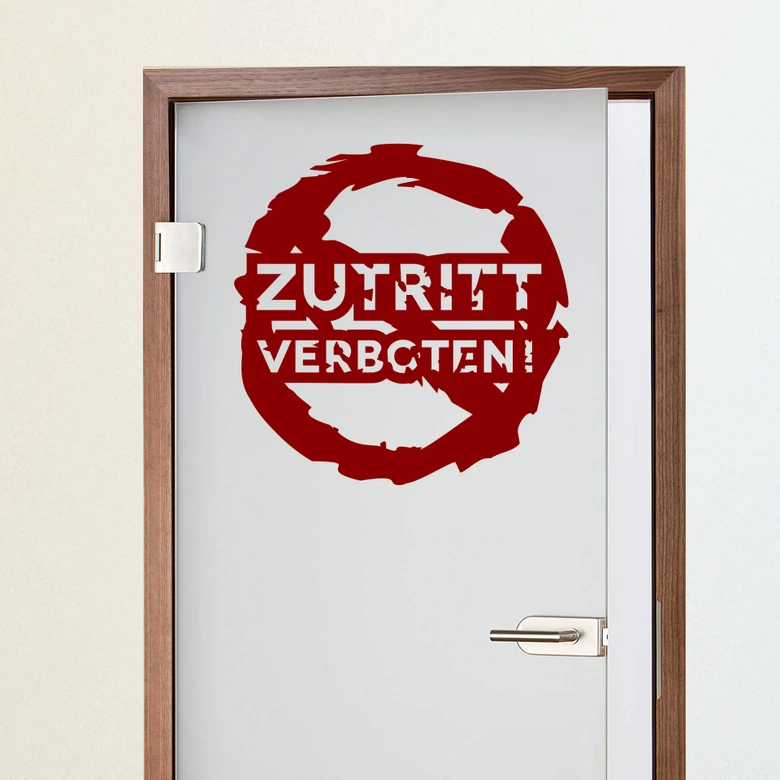 Wandtattoo Zutritt verboten! 02 