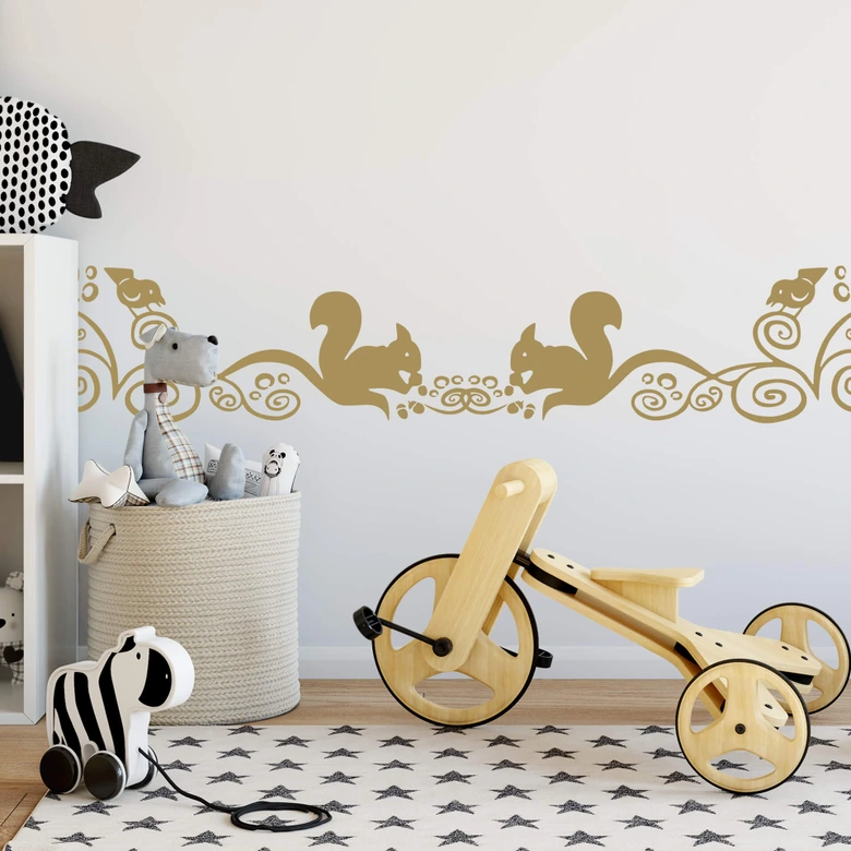 Sticker mural - Bordure Écureuils 