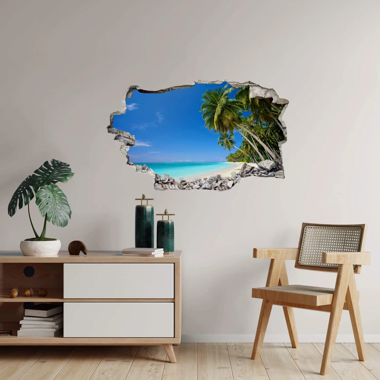 3D wall sticker day in paradise 