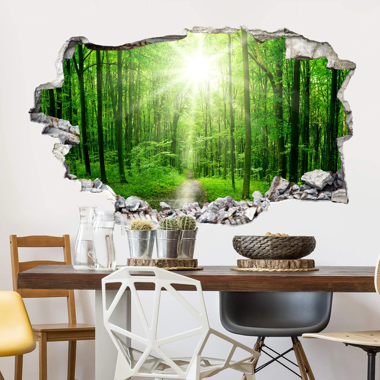 3D wall sticker sunny forest 